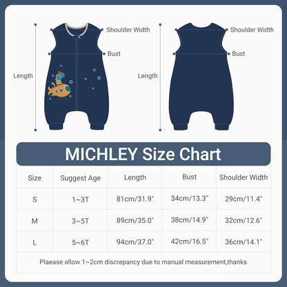 MICHLEY Dragon Toddler Sleeveless Sleeping Bag Winter Polyester Wearable Blanket