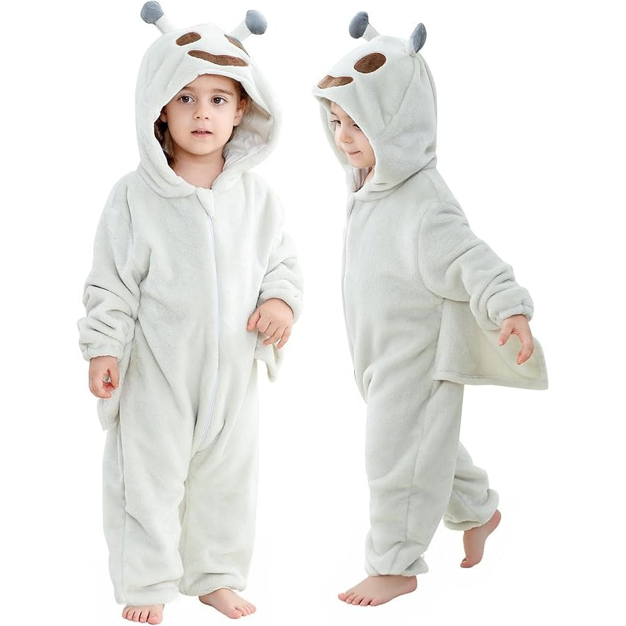 MICHLEY Baby White Ghost Hooded Romper Flannel Halloween Costume