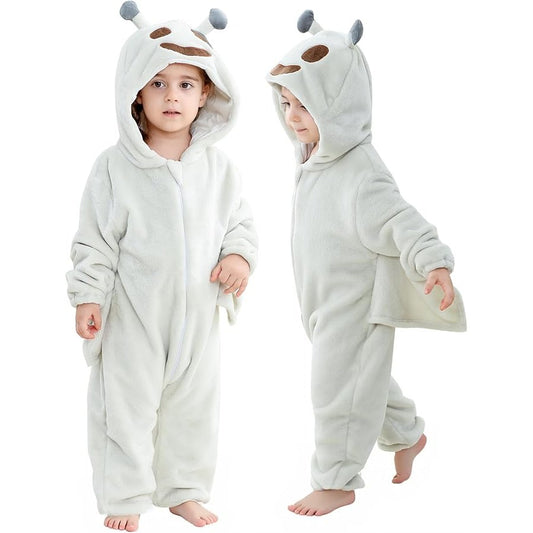 MICHLEY Baby White Ghost Hooded Romper Flannel Halloween Costume