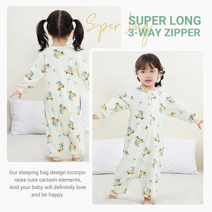 MICHLEY Crocodile Toddler Long Sleeve Cotton Sleeping Bag
