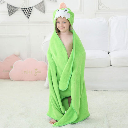 MICHLEY Dinosaur Hooded Baby Towel Soft Cotton Kids Swim Robe 31.5"x53"