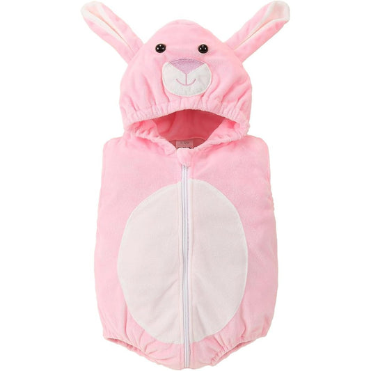 MICHLEY Baby Sleeveless Pink Rabbit Animal Hooded Romper Easter Costume 0-24M