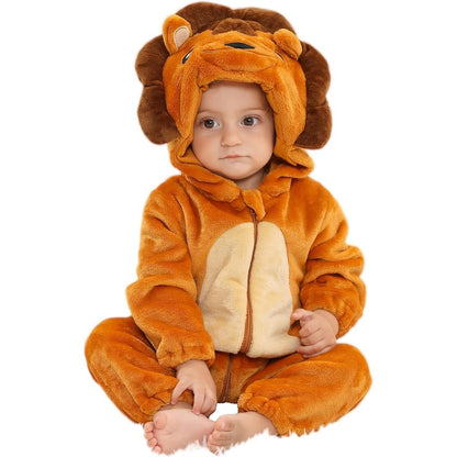MICHLEY Baby Lion Hooded Romper Infant Toddler Animal Costume Jumpsuit