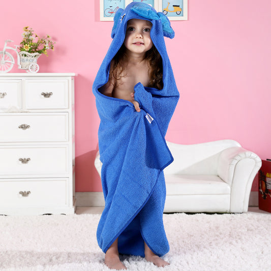 MICHLEY Baby Elephant Hooded Bathrobe Soft Cotton Towel Robe