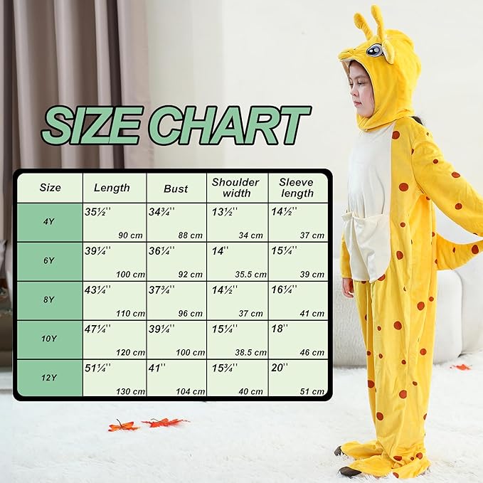 MICHLEY Kids Giraffe Animal Cosplay Costume Soft Flannel Romper