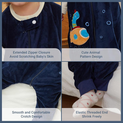 MICHLEY Dragon Toddler Sleeveless Sleeping Bag Winter Polyester Wearable Blanket