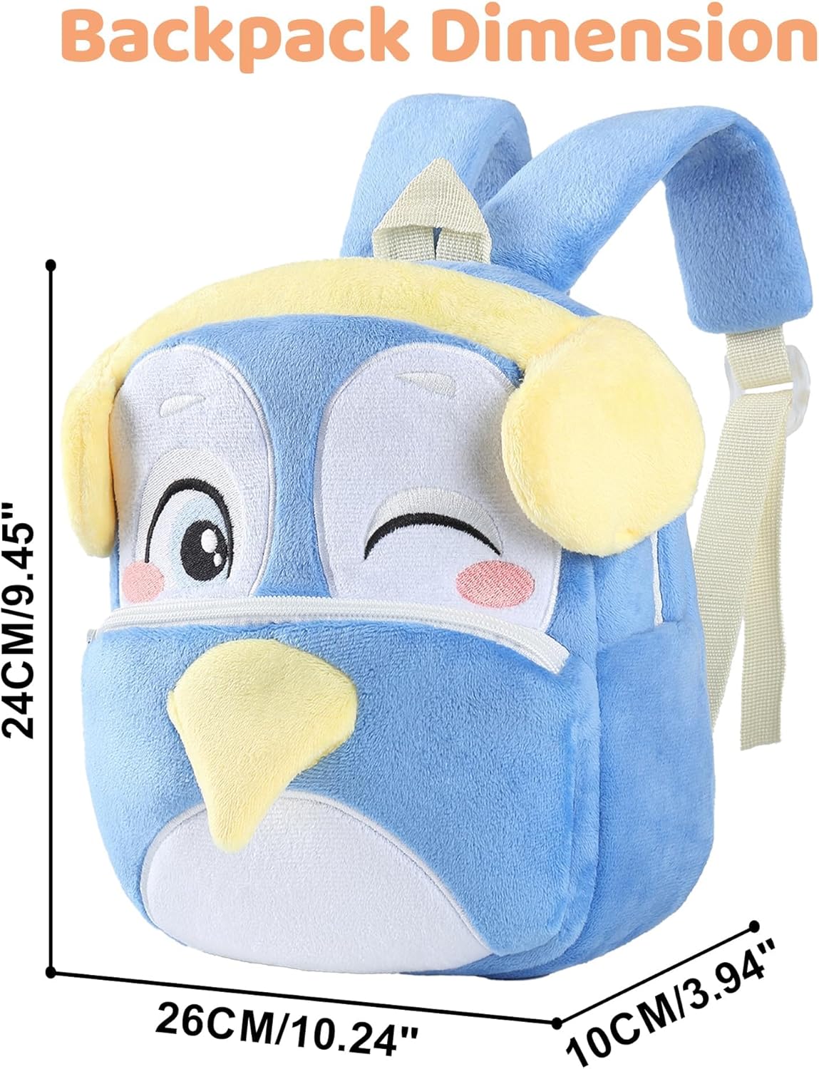 MICHLEY Kids Cute Blue Penguin Animal Backpack Mini Daycare Travel Bag