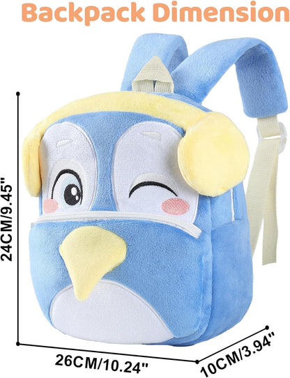 MICHLEY Kids Cute Blue Penguin Animal Backpack Mini Daycare Travel Bag
