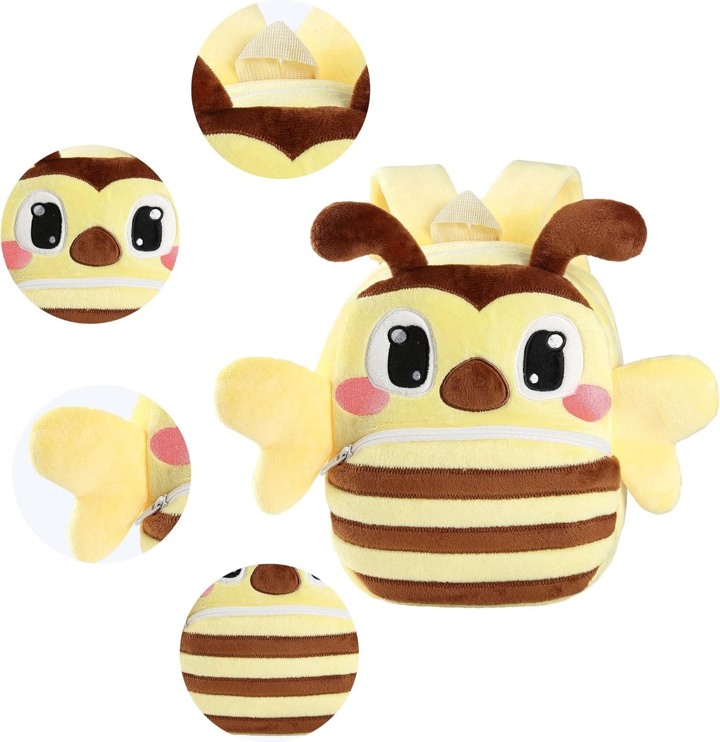 MICHLEY Kids Cute Bee Animal Backpack Lightweight Mini Daycare Travel Bag