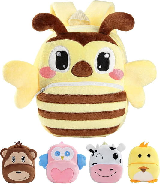 MICHLEY Kids Cute Bee Animal Backpack Lightweight Mini Daycare Travel Bag