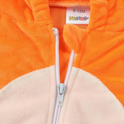MICHLEY Baby Sleeveless Fox Animal Hooded Romper Unisex Halloween Costume 0-24M