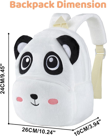 MICHLEY Kids Cute White Panda Animal Backpack Mini Daycare Travel Bag