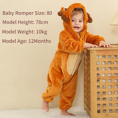 MICHLEY Baby Lion Hooded Romper Infant Toddler Animal Costume Jumpsuit