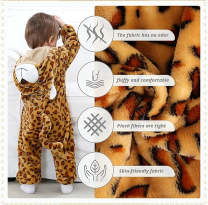 MICHLEY Baby Leopard Costume | Exotic Animal Romper & Chic Onesie