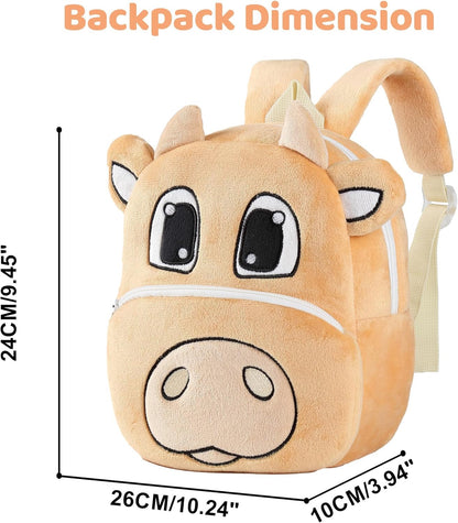 MICHLEY Kids Cute Yellow Calf Animal Backpack Mini Daycare Travel Bag