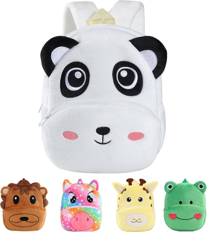 MICHLEY Kids Cute White Panda Animal Backpack Mini Daycare Travel Bag