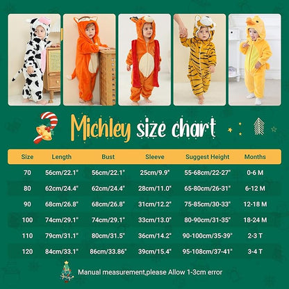 MICHLEY Husky Baby Costume Winter Flannel Hooded Romper