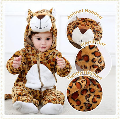 MICHLEY Baby Leopard Costume | Exotic Animal Romper & Chic Onesie