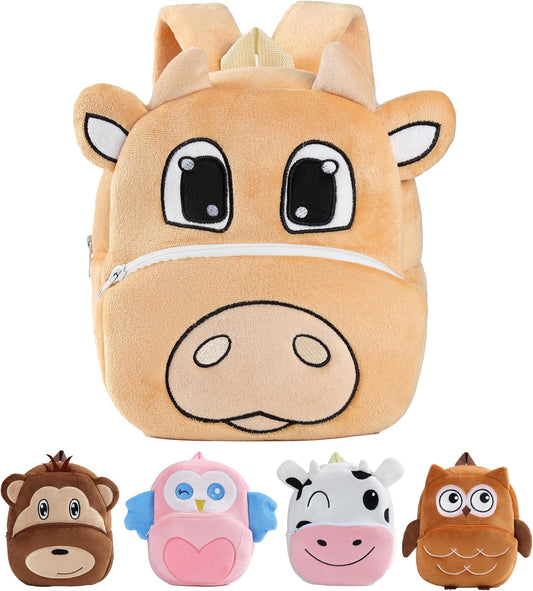 MICHLEY Kids Cute Yellow Calf Animal Backpack Mini Daycare Travel Bag