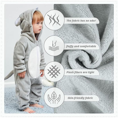 MICHLEY Baby Mouse Costume | Classic Flannel Animal Romper & Onesie
