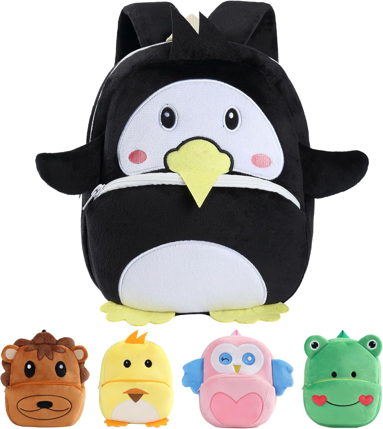 MICHLEY Kids Cute Black Penguin Animal Backpack Mini Daycare Travel Bag