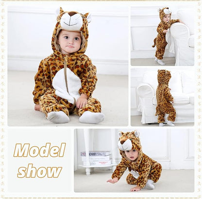 MICHLEY Baby Leopard Costume | Exotic Animal Romper & Chic Onesie