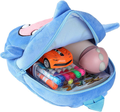 MICHLEY Kids Cute Blue Shark Animal Backpack Mini Daycare Travel Bag
