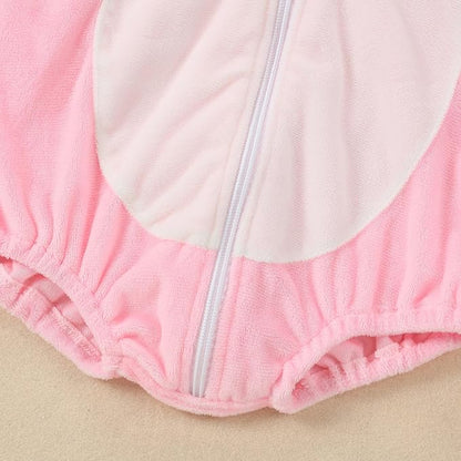 MICHLEY Baby Sleeveless Pink Rabbit Animal Hooded Romper Easter Costume 0-24M