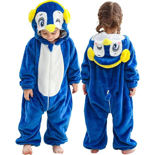MICHLEY Baby Headphones Penguin Romper Soft Flannel Cool Costume