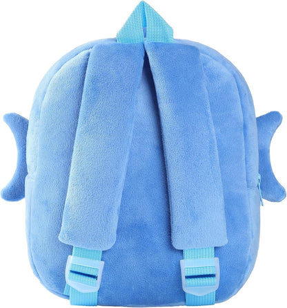 MICHLEY Kids Cute Blue Shark Animal Backpack Mini Daycare Travel Bag