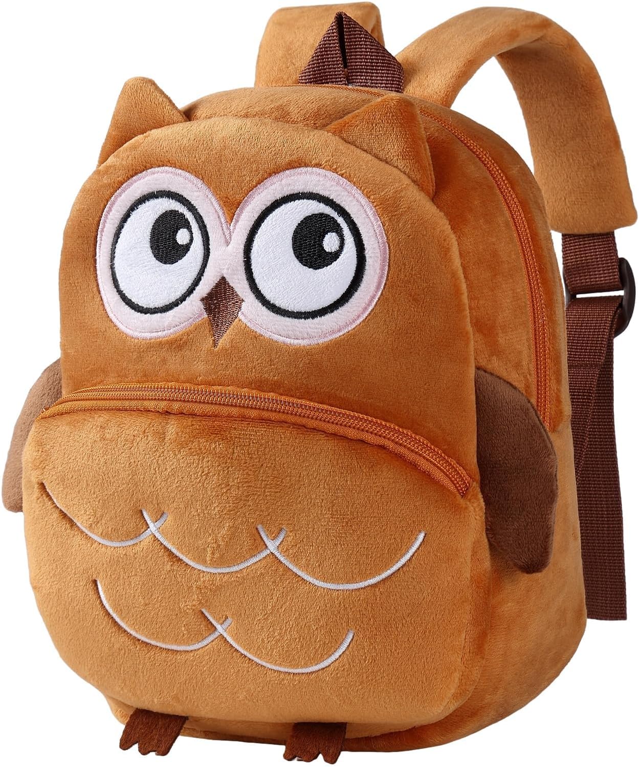 MICHLEY Kids Owl Plush Animal Backpack Soft Kindergarten School Bag