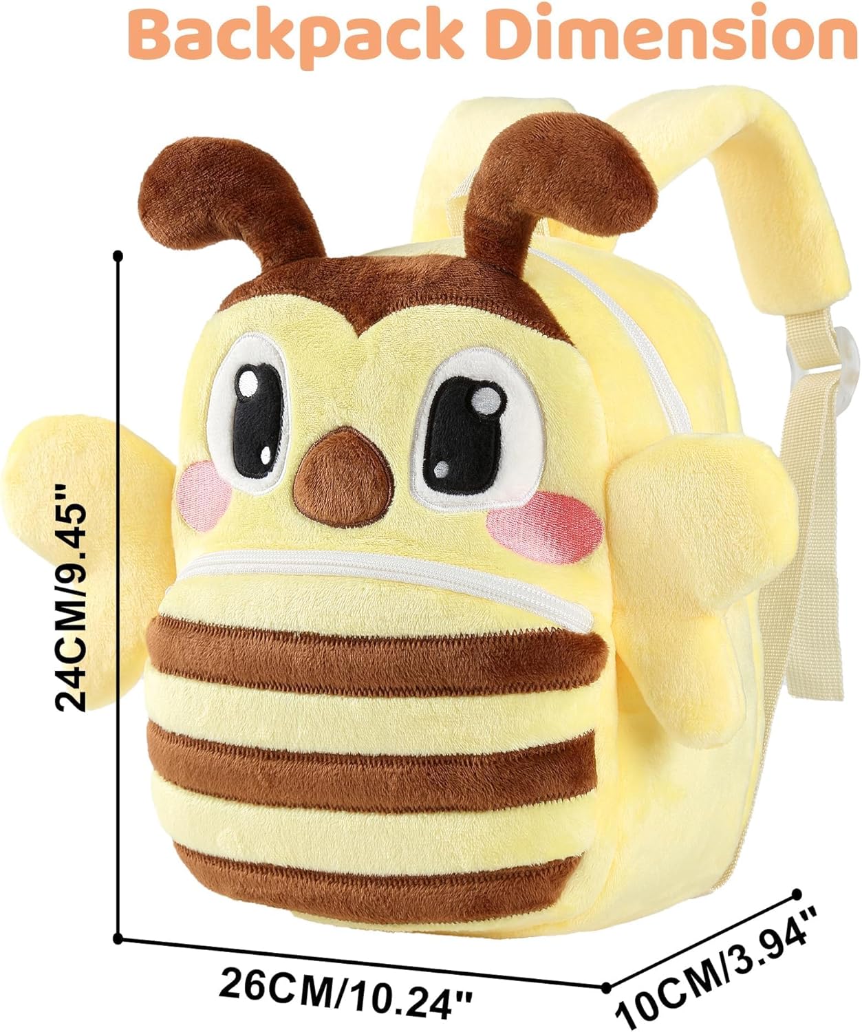 MICHLEY Kids Cute Bee Animal Backpack Lightweight Mini Daycare Travel Bag