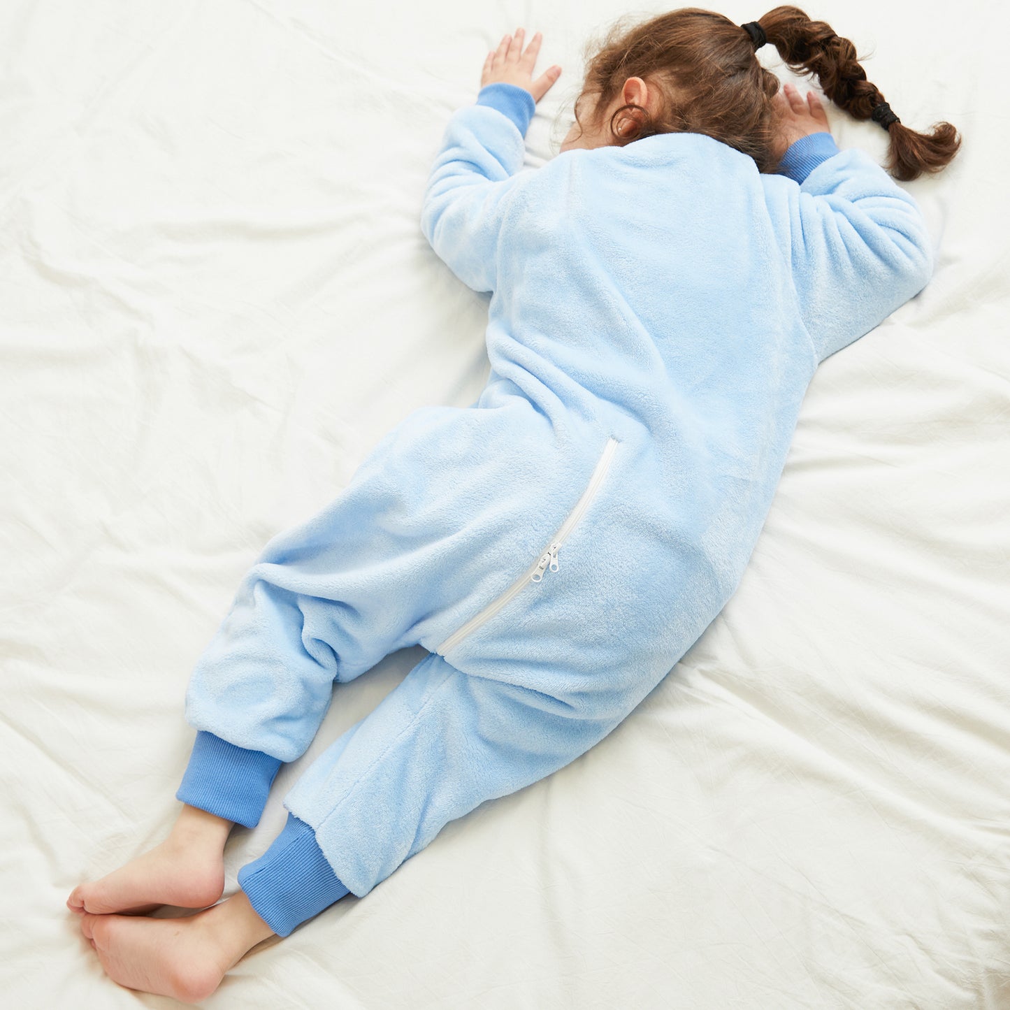 MICHLEY Blue Dinosaur Kids Sleep Bag Flannel Toddler Pajamas for Play & Cozy Nights