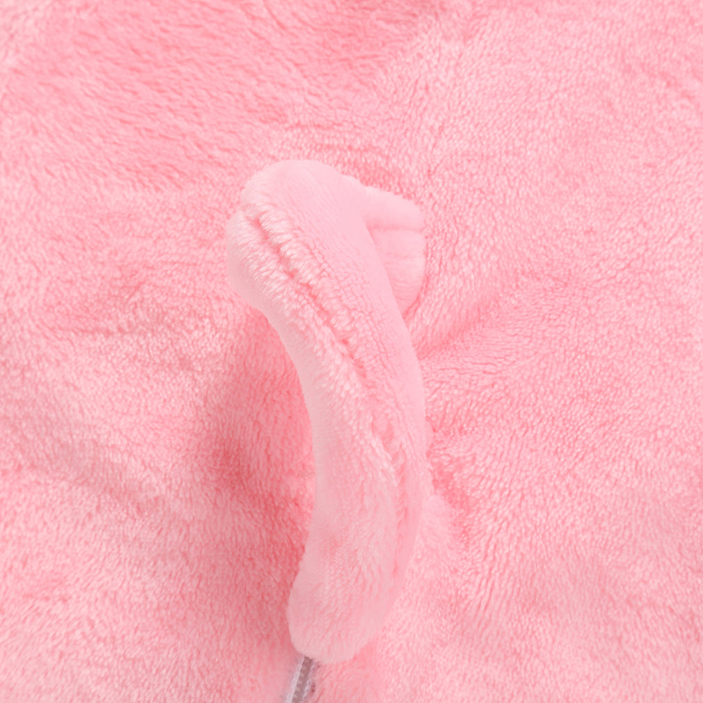 MICHLEY Baby Pink Pig Costume | Soft Flannel Animal Romper & Onesie
