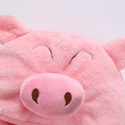 MICHLEY Baby Pink Pig Costume | Soft Flannel Animal Romper & Onesie
