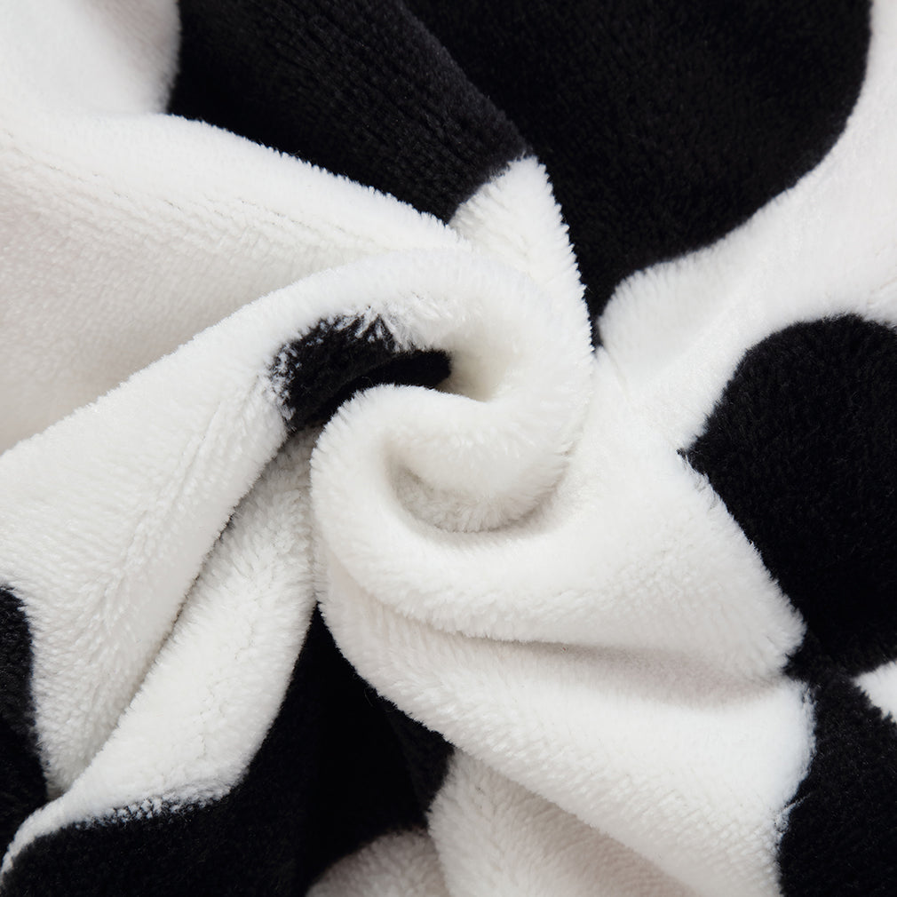 MICHLEY Baby Cow Costume | Flannel Hooded Animal Romper