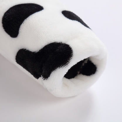MICHLEY Baby Cow Costume | Flannel Hooded Animal Romper