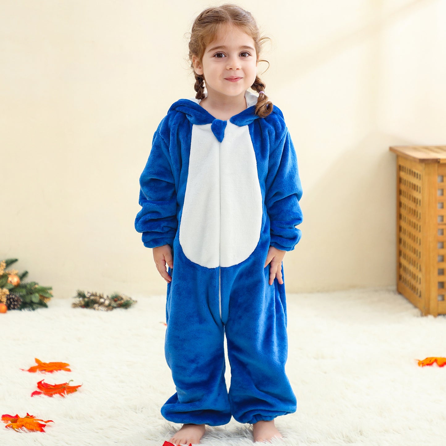 MICHLEY Baby Headphones Penguin Romper Soft Flannel Cool Costume