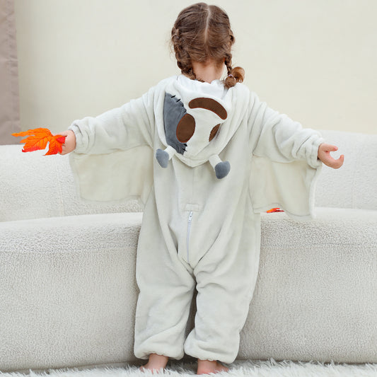 MICHLEY Baby White Ghost Hooded Romper Flannel Halloween Costume