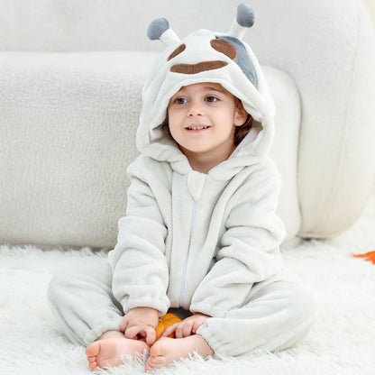 MICHLEY Baby White Ghost Hooded Romper Flannel Halloween Costume