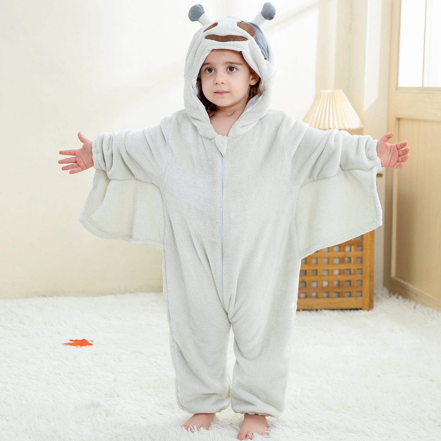MICHLEY Baby White Ghost Hooded Romper Flannel Halloween Costume