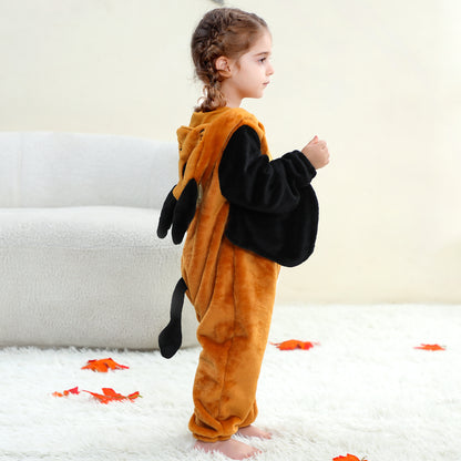 MICHLEY Baby Bat Hooded Romper Flannel Wings Costume