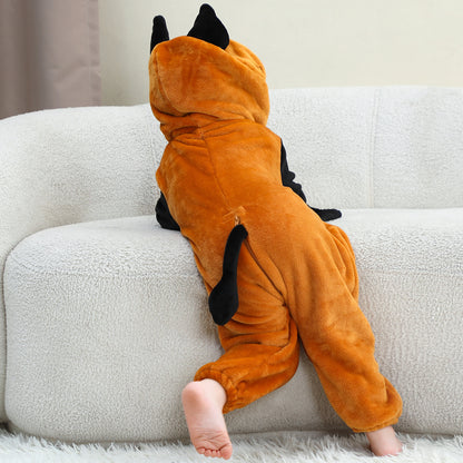 MICHLEY Baby Bat Hooded Romper Flannel Wings Costume
