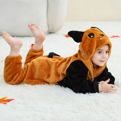 MICHLEY Baby Bat Hooded Romper Flannel Wings Costume