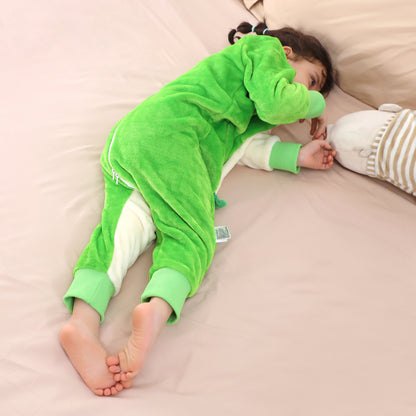 MICHLEY Kids Dinosaur Sleeping Bag Flannel Wearable Pajamas for Toddlers