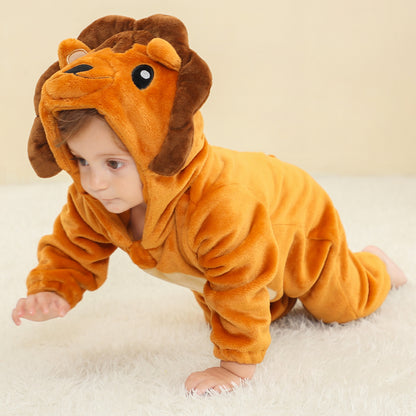 MICHLEY Baby Lion Hooded Romper Infant Toddler Animal Costume Jumpsuit