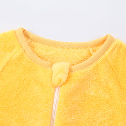 MICHLEY Yellow Duckling Toddler Flannel Sleep Sack with Feet