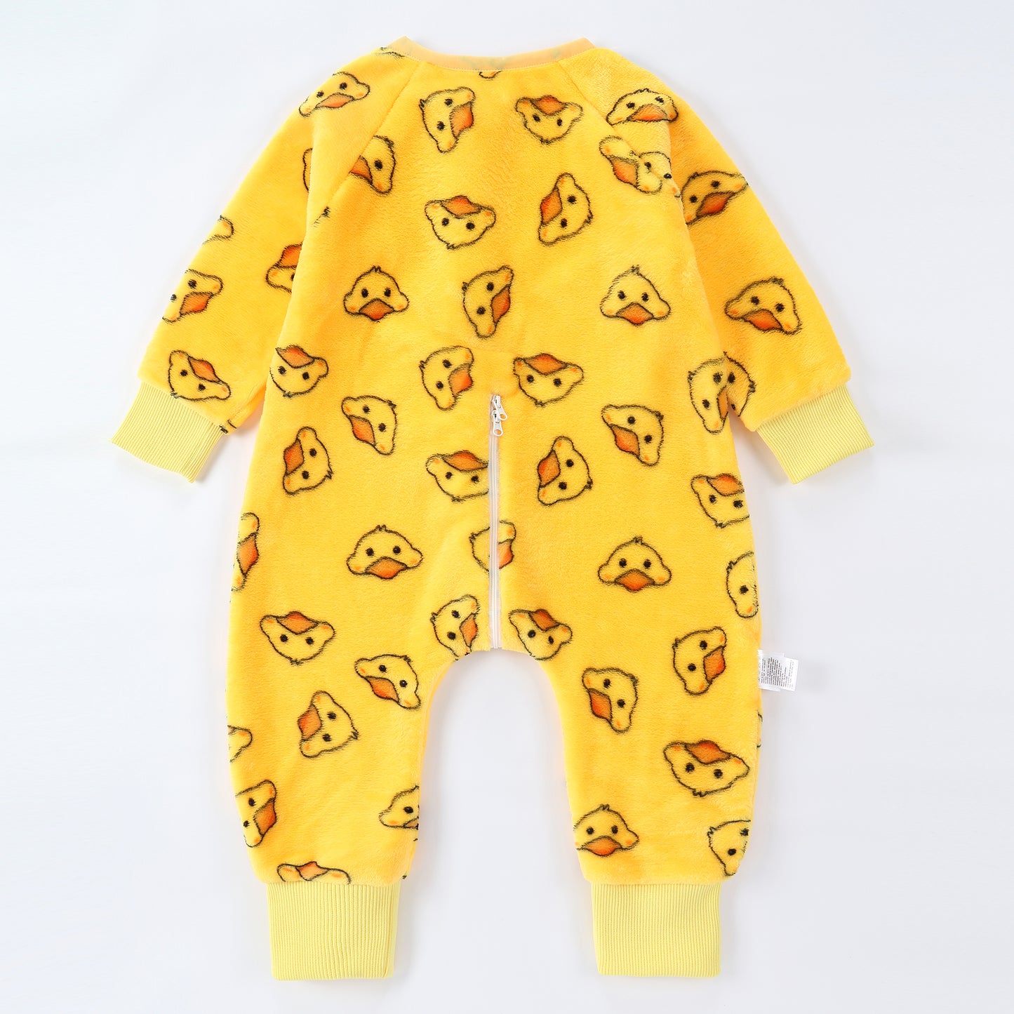 MICHLEY Cute Yellow Duck Toddler Flannel Sleep Sack with Feet
