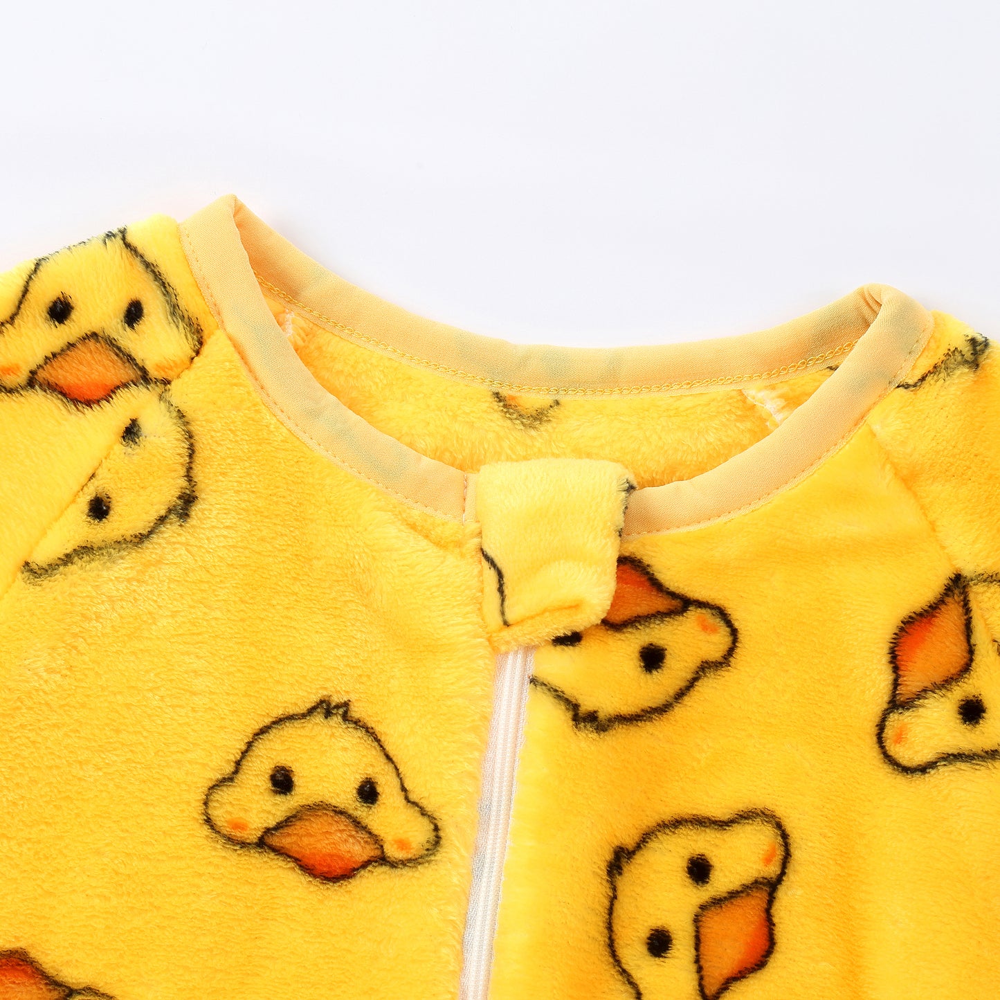 MICHLEY Cute Yellow Duck Toddler Flannel Sleep Sack with Feet