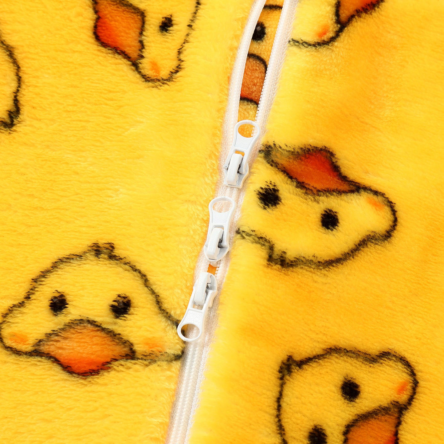 MICHLEY Cute Yellow Duck Toddler Flannel Sleep Sack with Feet